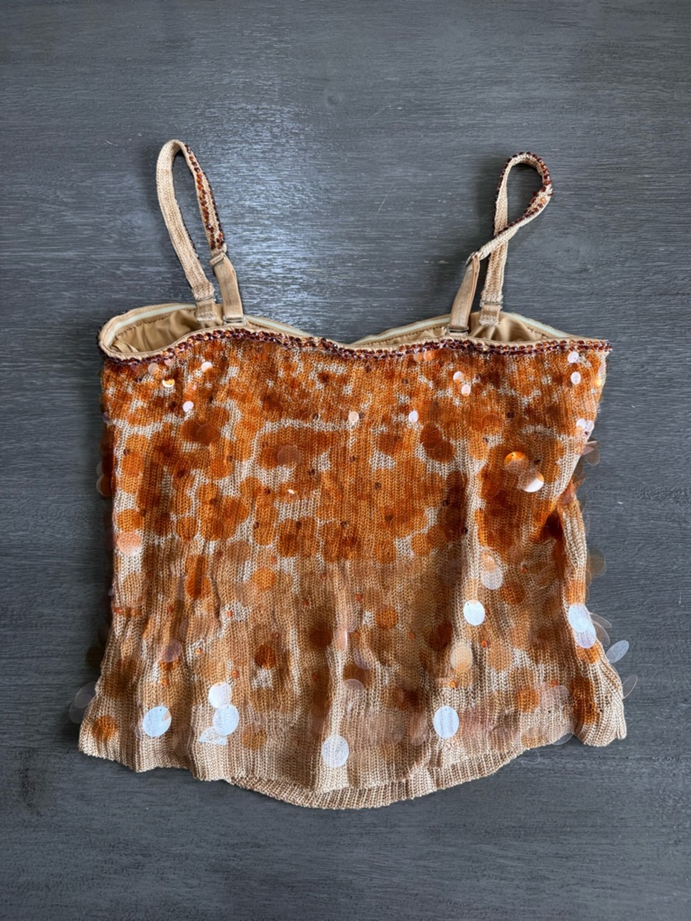 Boston Proper Copper Sequin Tank Top - Picture 5 of 10